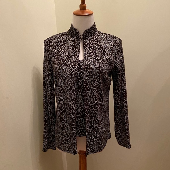 Holiday Silver Sparkle top and jacket set - Picture 1 of 7